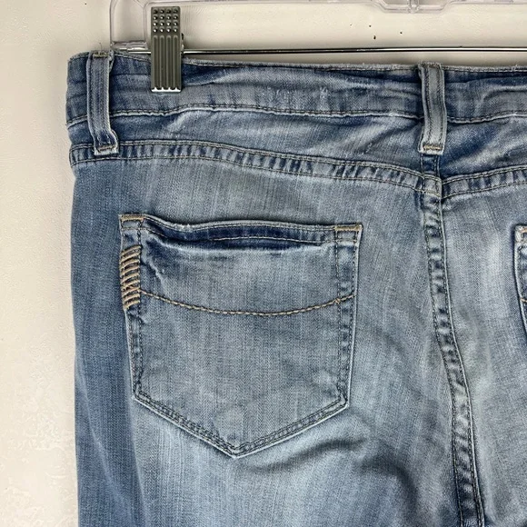 Paige Roxbury Low Rise Peg Leg Jeans Skinny Light Blue Denim Pockets 29 Casual - Picture 8 of 11